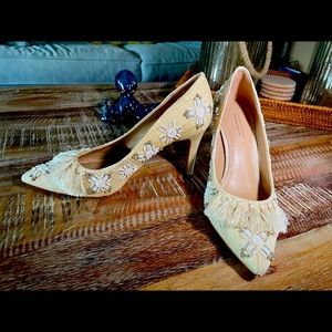 Antonio Melani Beaded & Rhinestone Pointed toe heels
